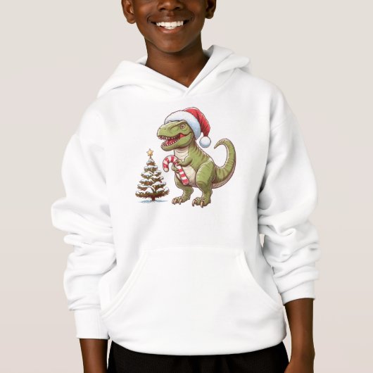 Dinosaure sucre de canne de Noël mignon (Devant)