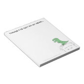 Dinosaure sur ma tête ! Bloc-note (Incliné)