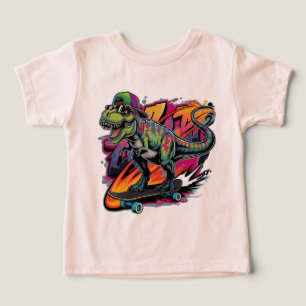 Dinosaure sur un skateboard