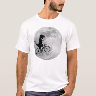 Dinosaure sur un vélo en ciel avec le T-shirt de