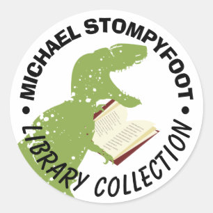 Dinosaure t-rex tyrannosaurus autocollant du livre