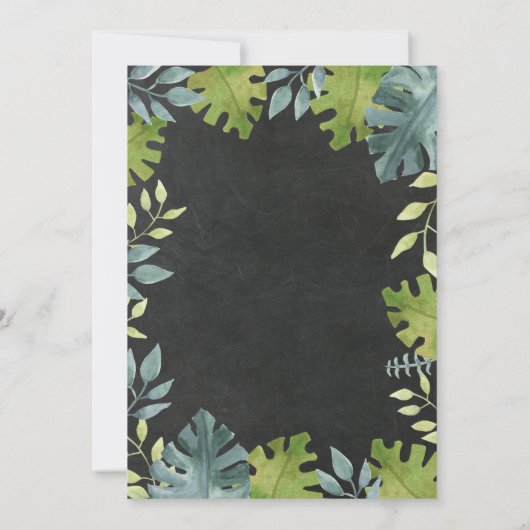 Dinosaure tableau noir Invitation d'anniversaire (Dos)