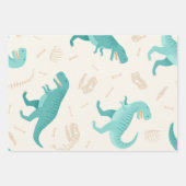 Dinosaure Thème Enveloppement Feuilles Papier (Devant)