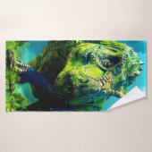 Dinosaure Vert (Serviette de bain)