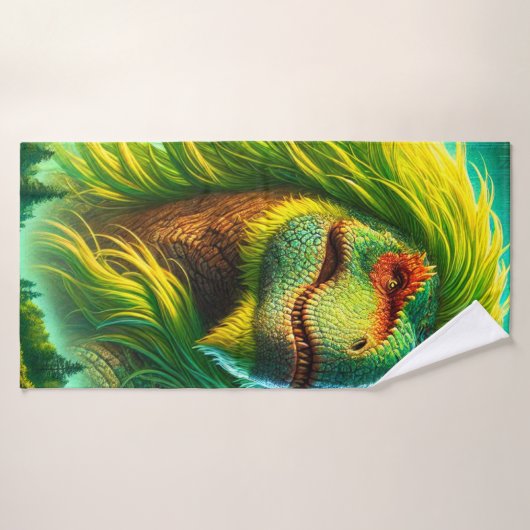Dinosaure Vert (Serviette de bain)