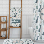 Dinosaure vert bleu mignon avec nom