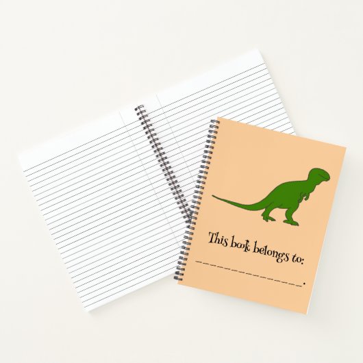 Dinosaure vert Carnet personnalisé Tyrannosaurus (Intérieur)