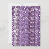 Dinosaure violet rose Invitations d'anniversaire (Dos)