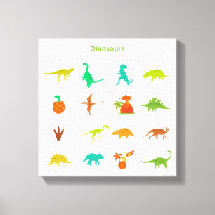 Dinosaurenpatroon Canvas Afdruk