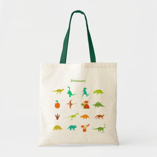 Dinosaurenpatroon Tote Bag (Voorkant)