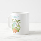 Dinosaures Anniversaire Café Mug (Devant gauche)