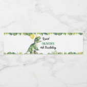 Dinosaures Anniversaire Étiquette de bouteille d'e (Étiquettes simples)