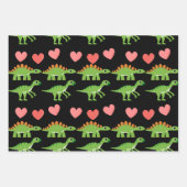 Dinosaures Avec Papier Enveloppant Amour (Devant)
