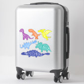 Dinosaures avec Sticker de noms (Sur valise)