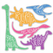 Dinosaures avec Sticker de noms (Devant)
