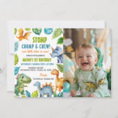 Dinosaures Boy Birthday Invitation (Devant)