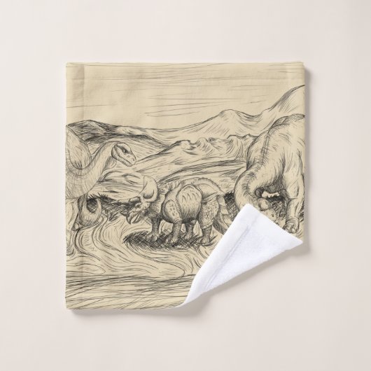 Dinosaures classiques (Gant de toilette)