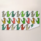 Dinosaures colorés (Serviette de bain)
