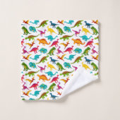 Dinosaures colorés (Gant de toilette)
