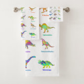 Dinosaures colorés aux noms Rose (En situation)