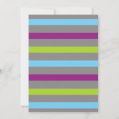 Dinosaures colorés mignon Invitation Anniversaire (Dos)