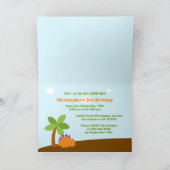 Dinosaures colorés mignon invitation fête d'annive (Intérieur)