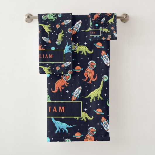 Dinosaures colorés mignons dans l'espace Motif amu (En situation)
