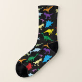 Dinosaures colorés Motif d'aquarelle (Gauche - extérieur)