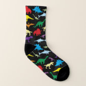 Dinosaures colorés Motif d'aquarelle (Gauche intérieur)