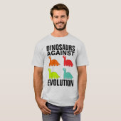 DINOSAURES CONTRE L'ÉVOLUTION T-shirts (Devant entier)