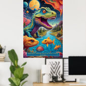 Dinosaures dans l'espace : Posters de collection d (Bureau à domicile)