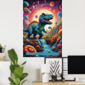 Dinosaures dans l'espace : Posters de collection d (Bureau à domicile)