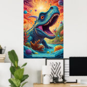 Dinosaures dans l'espace : Posters de collection d (Bureau à domicile)
