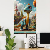 Dinosaures dans l'espace : Posters de collection d (Bureau à domicile)