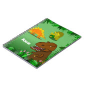 Dinosaures dans un carnet de notes à spirale nommé (Côté gauche)