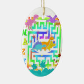 Dinosaures de bande dessinée dans un ornement de (Droite)