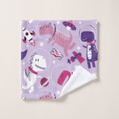 Dinosaures de l'espace, Dinosaures mignons, Étoile (Gant de toilette)