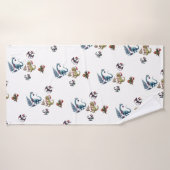 Dinosaures de Noël (Serviette de bain)