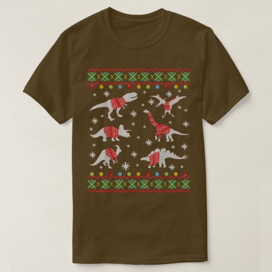 Dinosaures de Noël moche Sweat de Noël (Design devant)