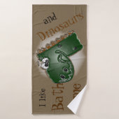 Dinosaures et l'heure du bain (Serviette de bain)