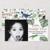 Dinosaures ! Fête d'anniversaire dinosaure Merci (Devant / Derrière)