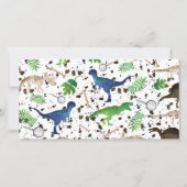 Dinosaures ! Fête d'anniversaire dinosaure Merci (Dos)