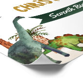 Dinosaures Jurassique Anniversaire Affiche de bien (Coin)