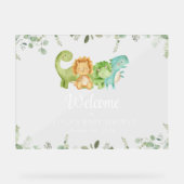 Dinosaures mignons, Jurassique, Baby shower Bienve (Recto)