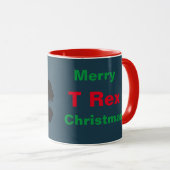 Dinosaures : Mug de Noël avec image T-Rex (Devant droit)