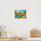 Dinosaures peinture imprimer pour la salle de déco (Cuisine)