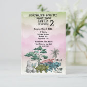 Dinosaures Recherché Toddler 2e. Invitation d'anni (Debout devant)