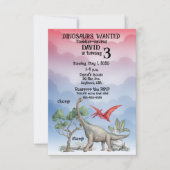 Dinosaures Recherché Toddler Invitation Anniversai (Devant)