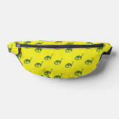 Dinosaures verts sur motif jaune (Poser)