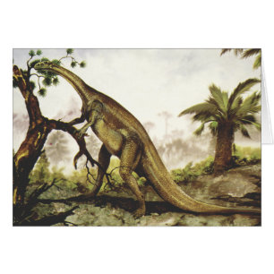 Dinosaures Vintage, Plateosaurus Paissant sur des